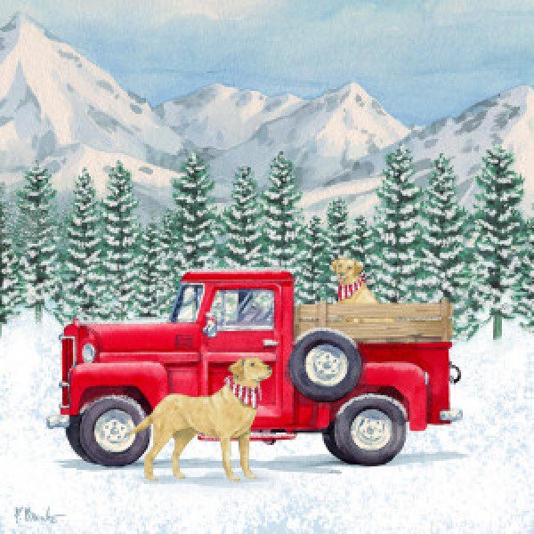 19534A Winter Pups I - Holiday