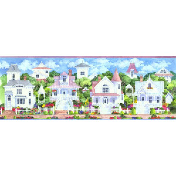 97007 Victorian Houses Border