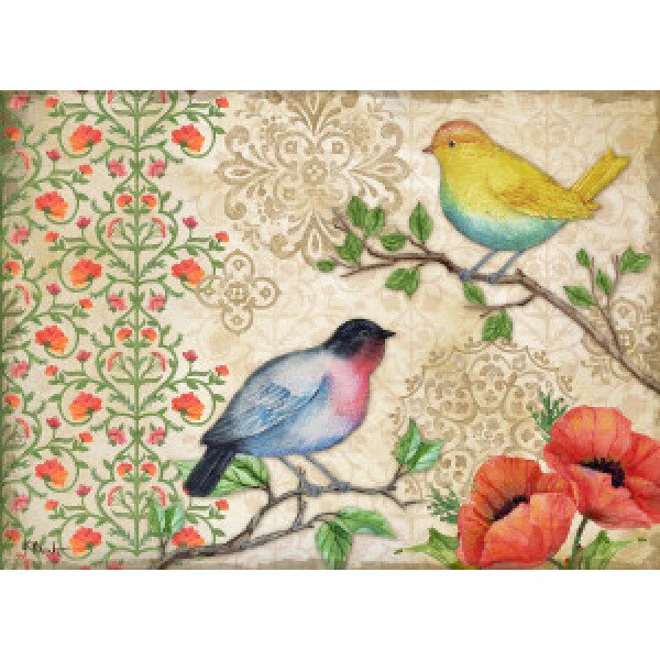 14531 Blossoming Birds Horizontal I