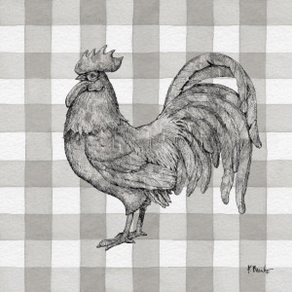 20561 Lined Rooster II