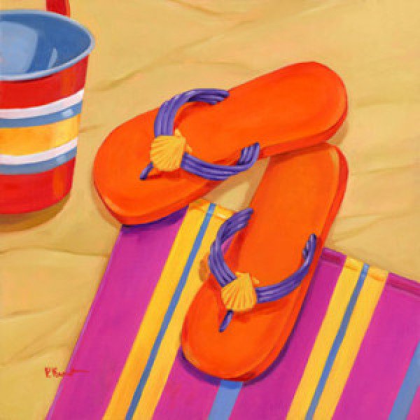 05061 Orange Flip Flops