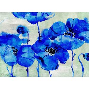 16521A Amalfi Poppies - Blue