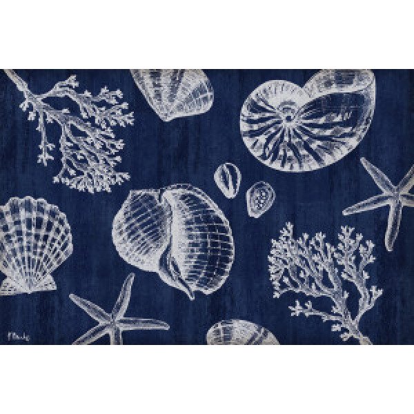 17716A Saint Tropez Shells Horizontal - Indigo