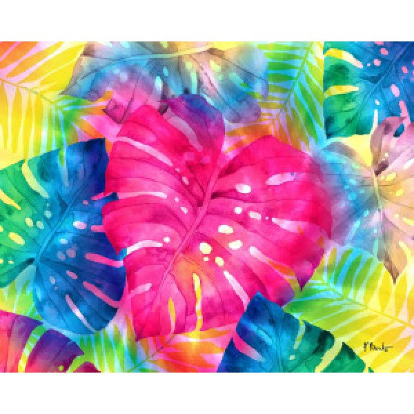 22524 Tie Dye Palm Frond