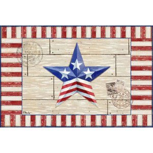 13633  Bordered Patriotic Barn Star Horizontal
