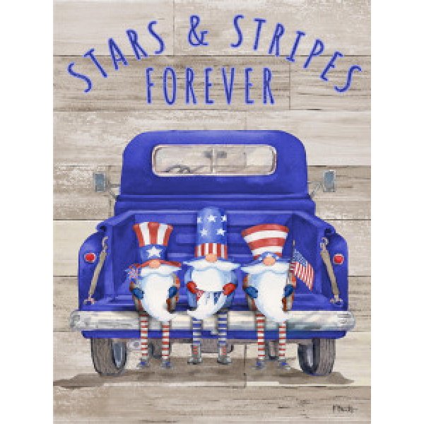 22759A Patriotic Gnomes Truck - Wood