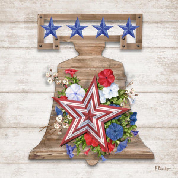 19595B Patriotic Wreath IV - Natural