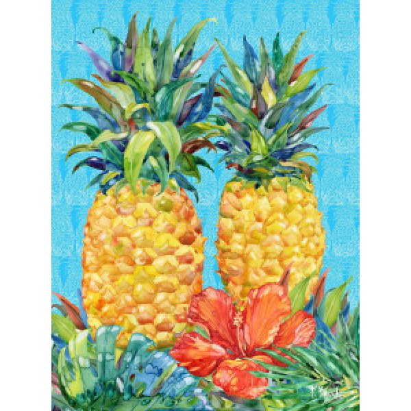 23578 Kona Pineapple & Hibiscus Vertical