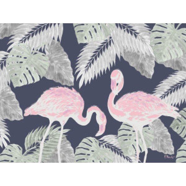 23712 Monochrome Flamingos Horizontal