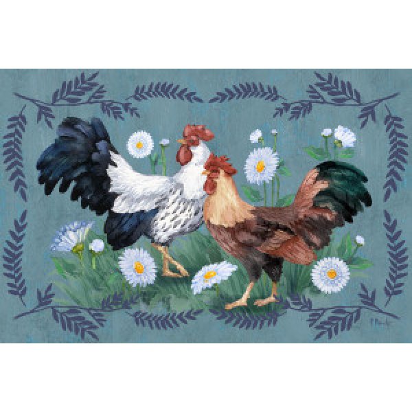 23749 Ferns and Roosters Horizontal