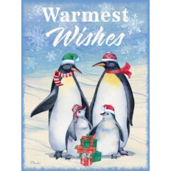 24714A Winter Penguins Vertical - Holiday