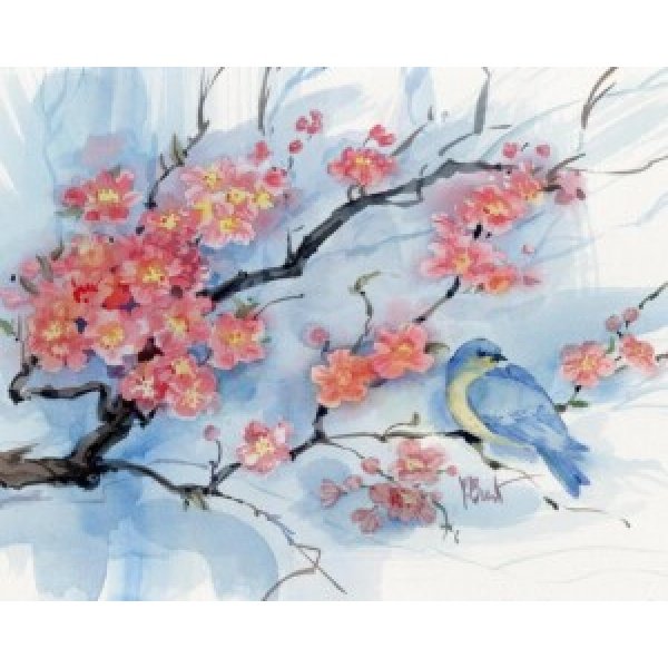 12036A Spring Cherry Blossoms - Bluebird