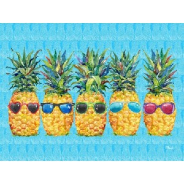 23536C Cool Kona Pineapple Horizontal - Azul Lines