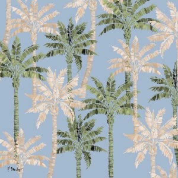 25504A Hollywood Palms Toss - Blue