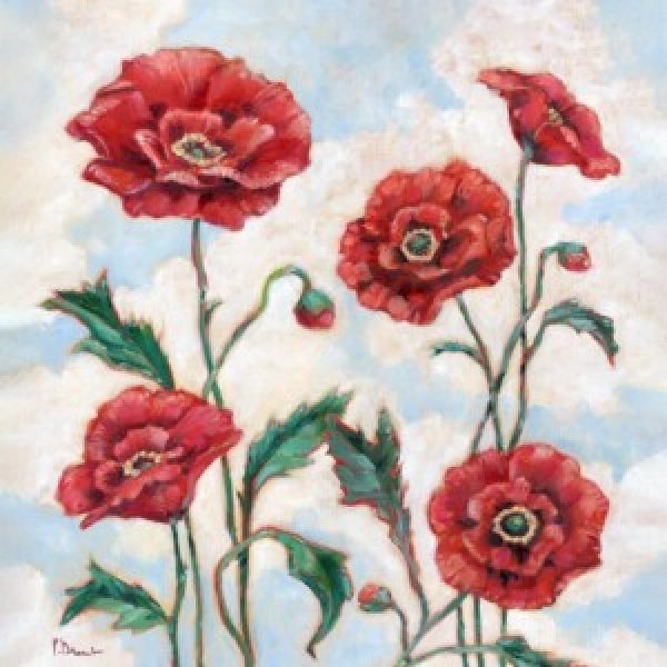 25521 Cloudscape Poppies Duo