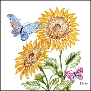 25533 Brushstroke Florals and Butterflies IV