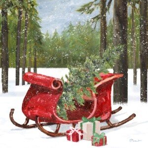 25552 Snowbank Sleigh and Tree