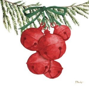 25561A Nordic Branch Bells I - Red