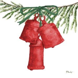 25562A Nordic Branch Bells II - Red
