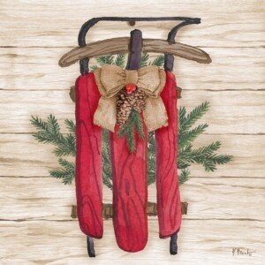 25571 Crimson Sled & Greenery