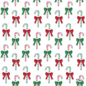 25576 Candy Cane Bow Repeat II