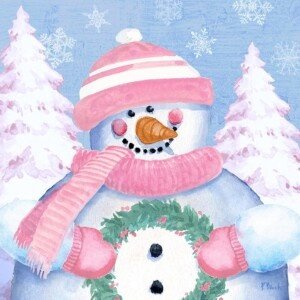25577 Pink Snowman I