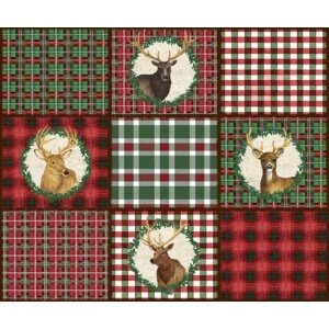 25620 Holiday Deer Plaid Quilt