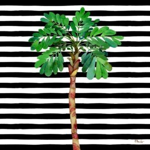 26536A Bora Bora Palm Tree I - Stripes