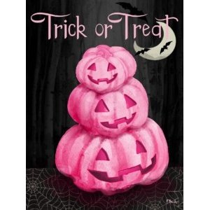 21638A Spooky Jack O'Lanterns Vertical - Pink