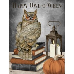 26635A Autumn Books and Owl - Halloween