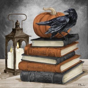 26636 Halloween Books and Crow