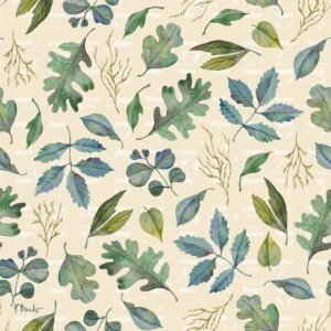 26652A Crunchy Leaves Repeat II - Cream